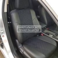 Чехлы Автопилот Алькантара Ромб на Toyota Highlander 2 2007-2013 г.в. Чехлы Автопилот Алькантара Ромб на Toyota Highlander 2 2007-2013 г.в.